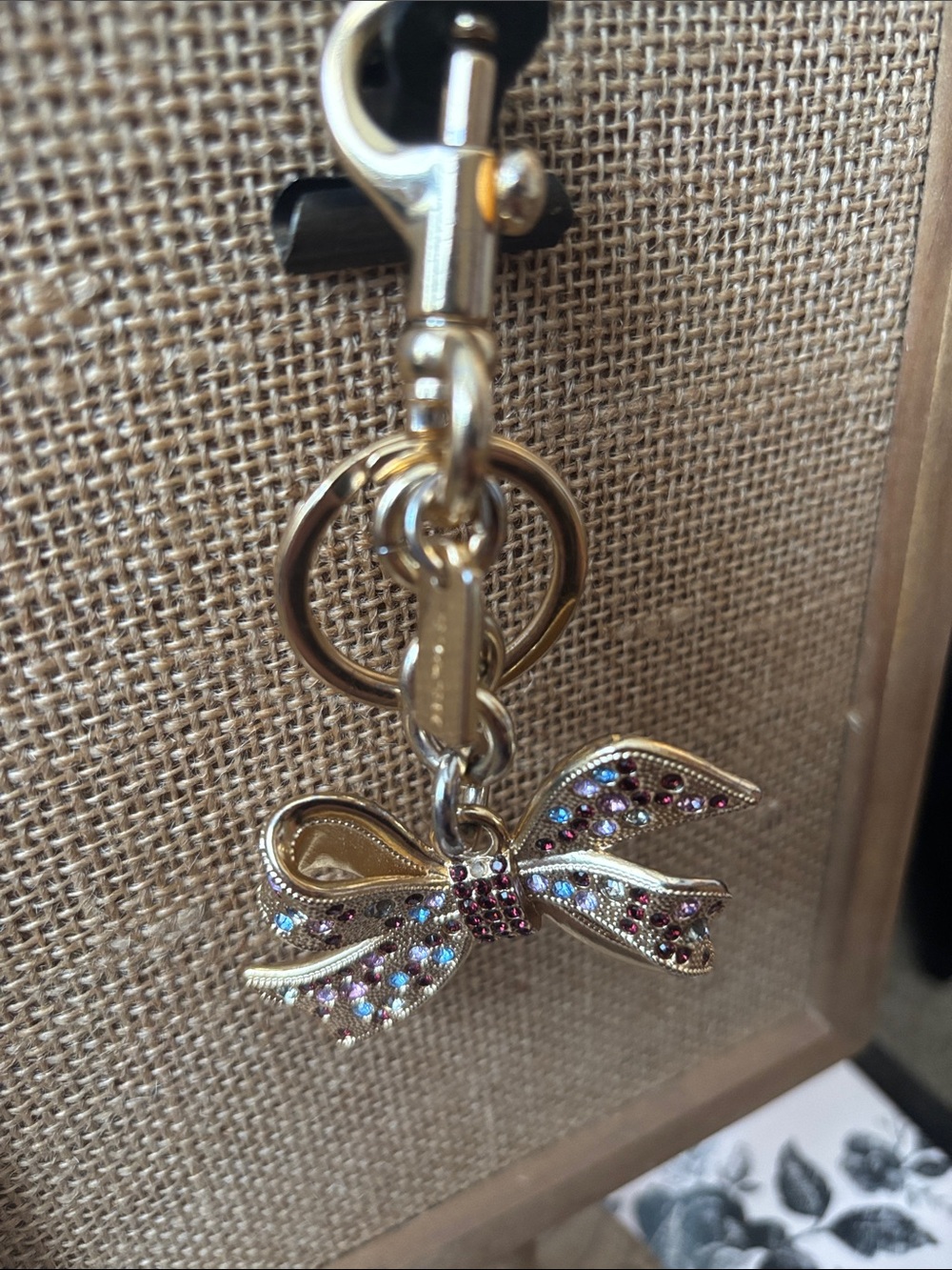 Coach Multi Stone Bow Keychain/Bag Charm—
Style F-74105 - Picture 7 of 12